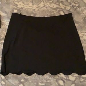 Black scallop skirt